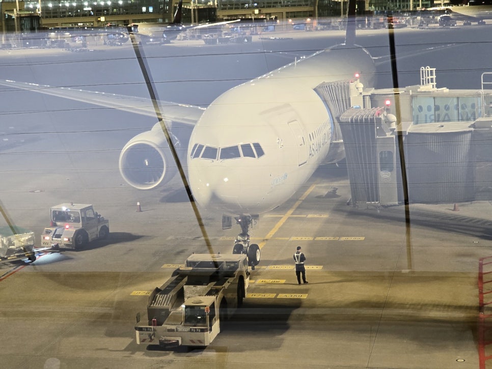 클락으로 향하는 아시아나항공 oz 707편 기내식 및 입국 신고서 e-travel 작성 앱, 여행사 미팅 후기
